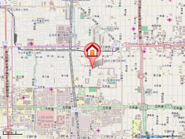 カスタリア壬生の地図