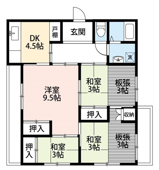 【間取り】 | 本間アパートＣ