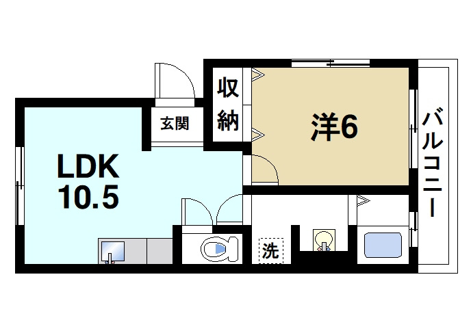 カーサ.＋の間取り|1LDK