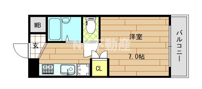 【間取り】 | ノアーズアーク長田21（長田賃貸） | 間取りです