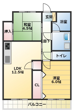 【間取り】 | ダイタ荒川ハイツ２号館