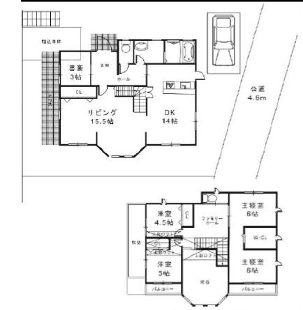 箕面市小野原西3丁目　中古戸建の間取り