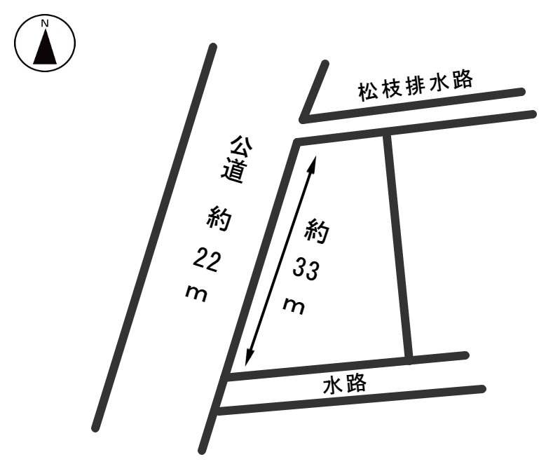 ５４１９５　羽島市正木町曲利土地の区画図
