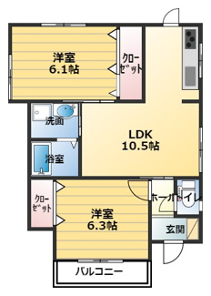 【間取り】 | ルネス吉岡38号地