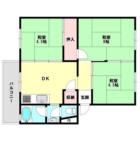 東垂水2号棟の間取り