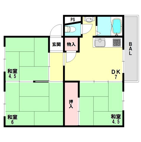明舞北住宅の間取り|初期費用とにかく抑えれます＾＾助かります♪