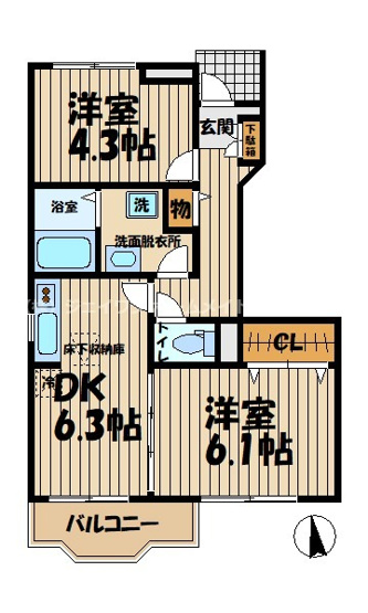 【間取り】 | サンハイツ