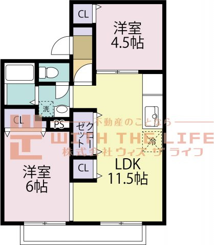 コーポ橋口【キャッシュバック対象物件】の間取り