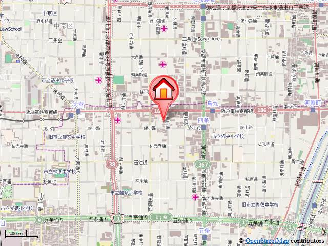 G-CREST京都四条烏丸（ジークレスト京都四条烏丸）の地図