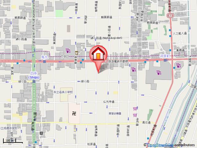 ビレイユ真英四条柳馬場PARTⅡの地図