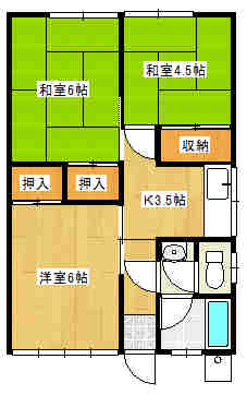 旭ハイツの間取り