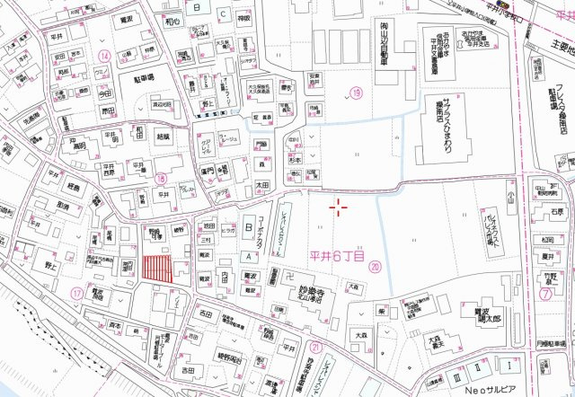 岡山市中区平井6丁目　売地の地図