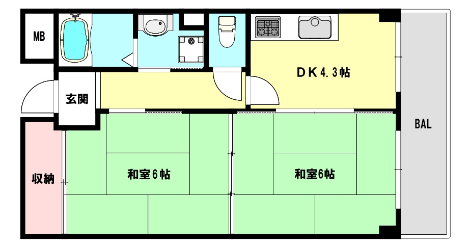 シャロン鷹取東の間取り