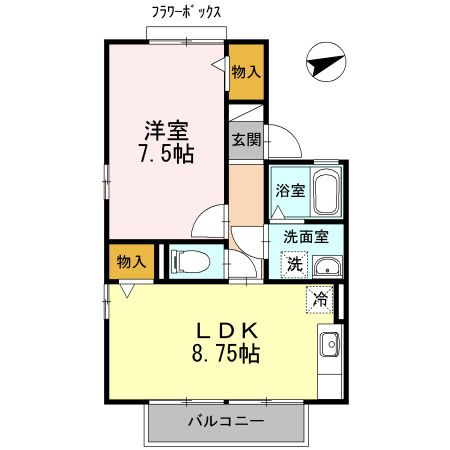 【間取り】 | ウエストバンブーⅡ　B棟