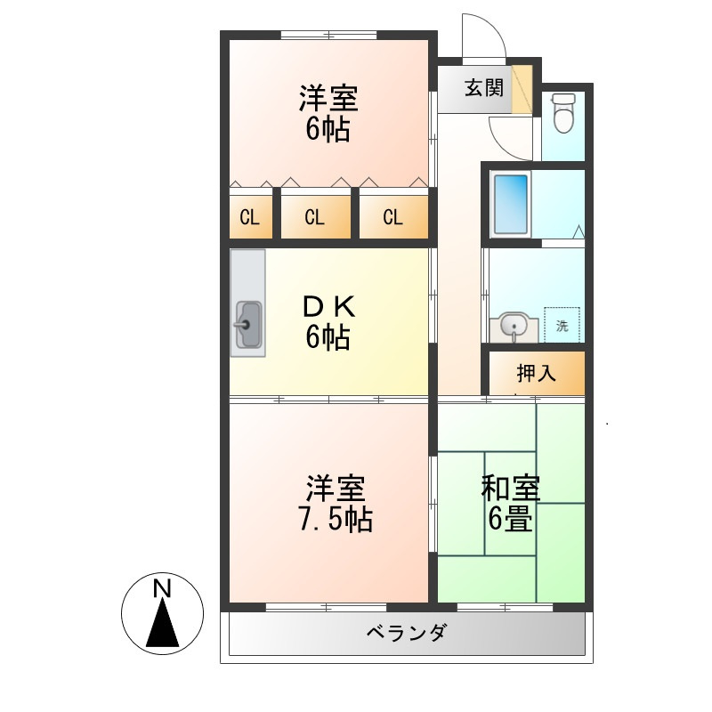 ハイネスイーストⅡの間取り