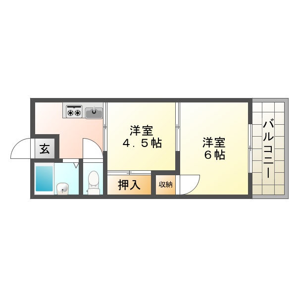 シャトー五色山の間取り