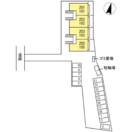 セジュールアイリスの区画図