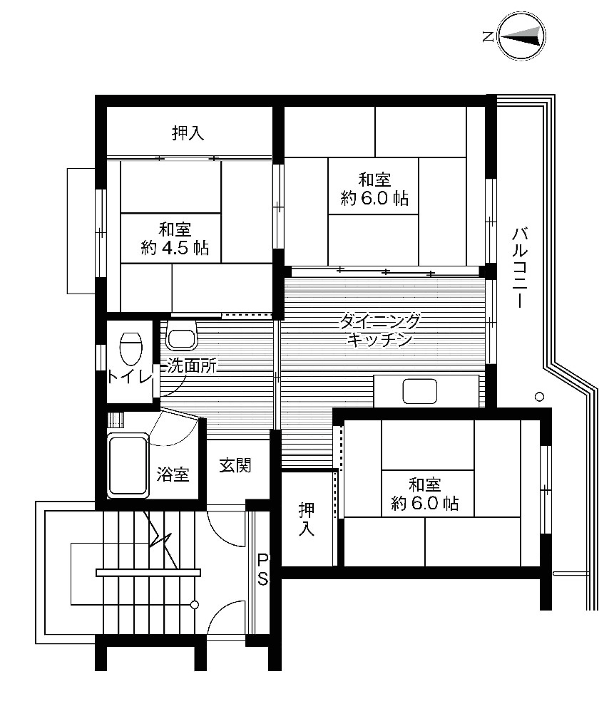 ビレッジハウス中桜田の外観