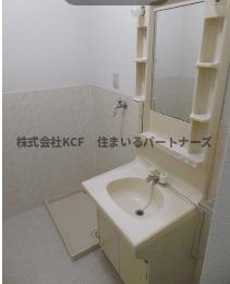 セジュール久留米インターA棟の洗面所|脱衣スペースもあります