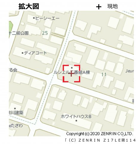 ルシエル　二番館　Ａ・Ｂの地図