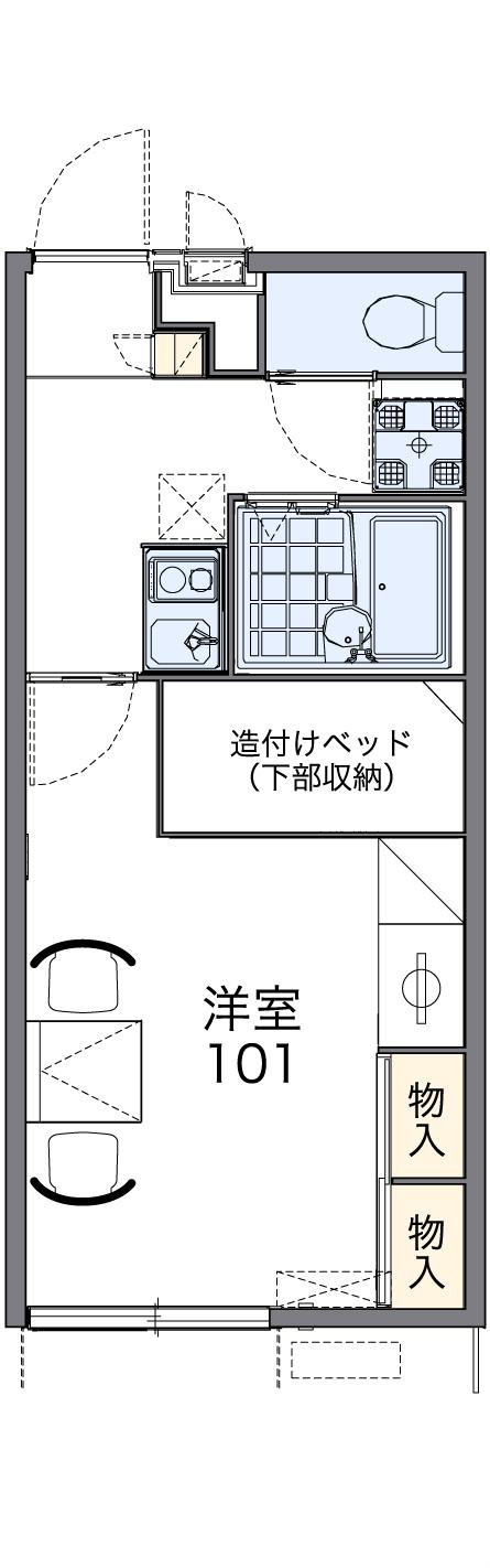 レオパレスノースアイランドⅢの間取り