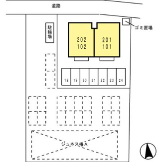【区画図】 | ジュネス椿B