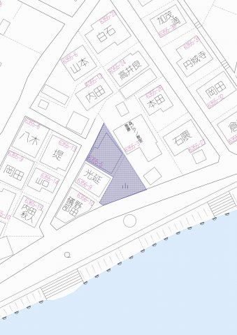 西牟田売地の地図|古家が建っています。現況での引渡し。