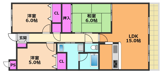 【間取り】 | KDXレジデンス茨木2