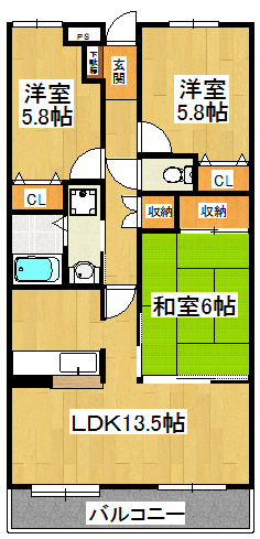 エムズ・アークC棟の間取り
