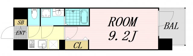 ララプレイス大阪城公園ノルド　仲介手数料無料の間取り