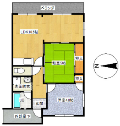 富谷マンションの間取り|間取り図は現況を優先します。