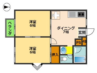 【間取り】 | フジコーポ上白根