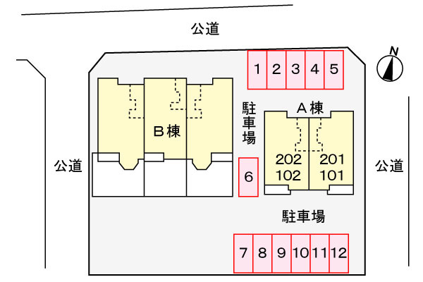 マーベラス新知台B棟の区画図