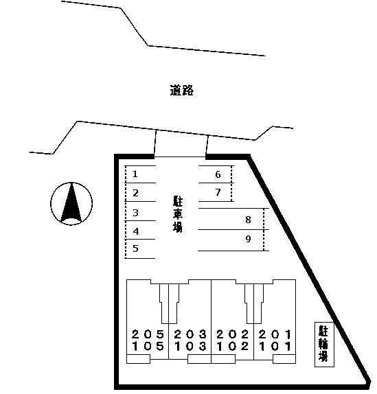 Y.J.Kハイツの区画図