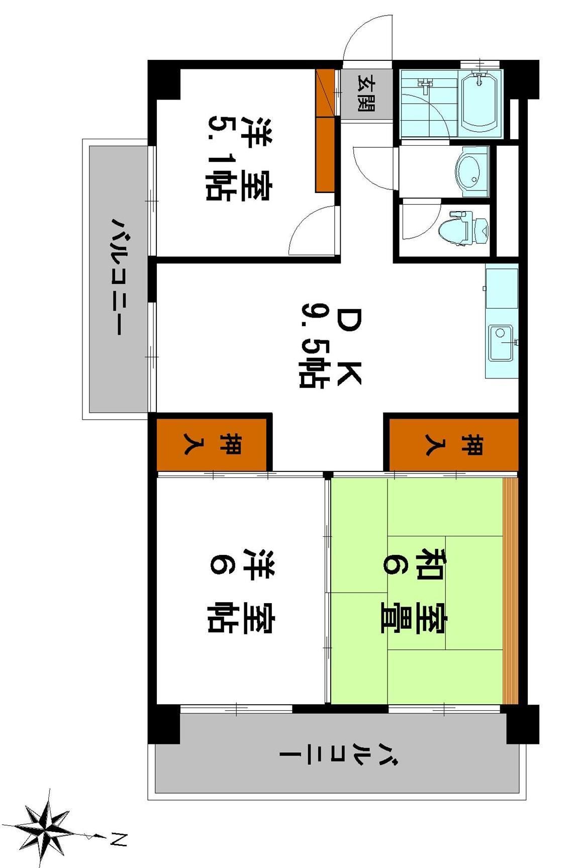 ニューハイツ新在家の間取り
