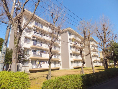 【外観】 | 車返団地１街区 | 南側ゆったり外観・車返団地１街区 8-204