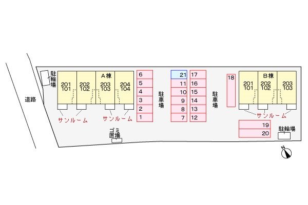シャトー・ドゥ・ボヌールＡの区画図