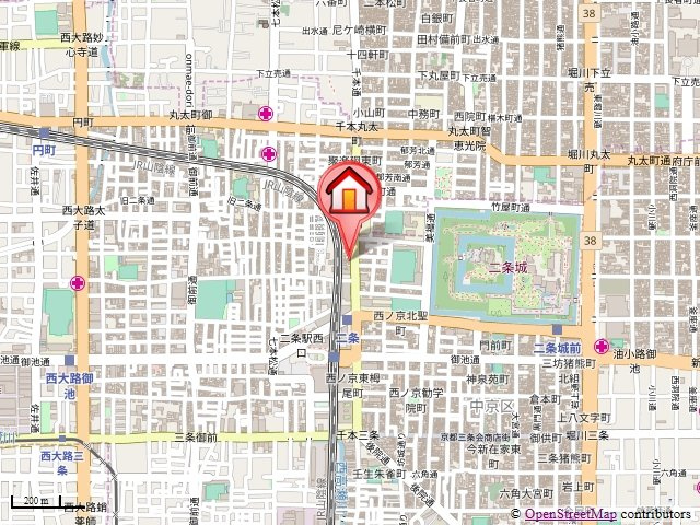THE RESIDENCE二条駅北（旧ラス・パルマス京都二条）の地図
