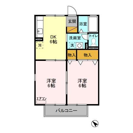 屋敷添ハイツの間取り