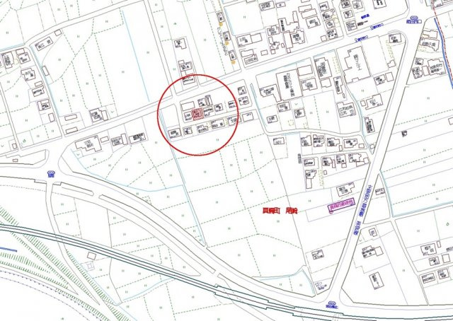 真備町尾崎　売地の地図