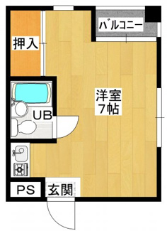 【間取り】 | ハイツプリシア | ハイツプリシア　２０６号室