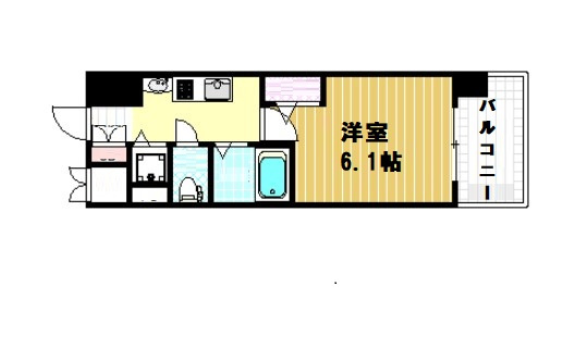 【間取り】 | プレサンス天満橋アンジェ
