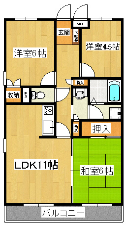 レジョンドール船橋の間取り