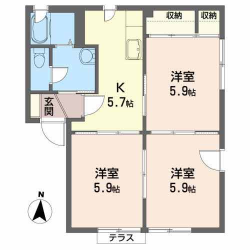 エスメラードAの間取り