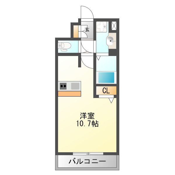 大阪市淀川区塚本３丁目の賃貸マンションの間取り