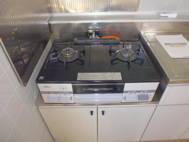 サンビレッジ児島Ｆのキッチン|２口ガスコンロ
