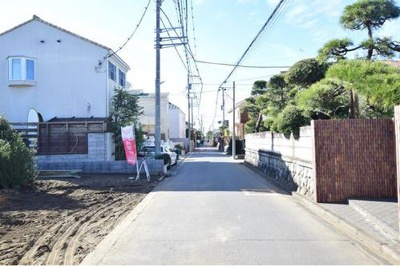 【前面道路含む現地写真】 | 藤沢市鵠沼藤が谷３丁目　新築4号棟