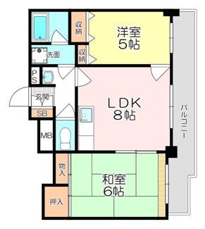 【間取り】 | ラビアンローズ津田