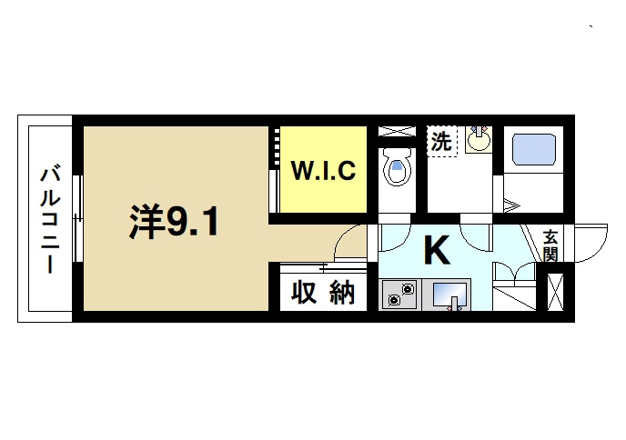 ジーメゾン法蓮町の間取り|お一人暮らしおすすめの間取り