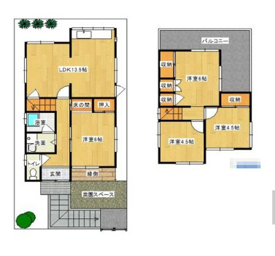 伏山一戸建ての間取り